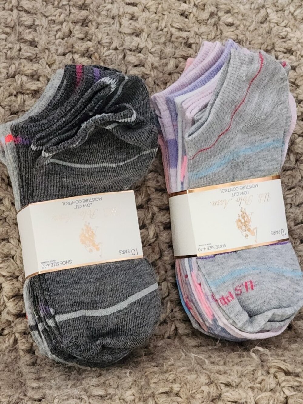 US POLO ASSN 20 Pair Women's Low-Cut Socks - Sz 4-10 - NWT NEW
